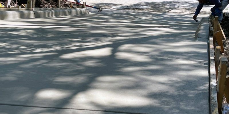 concrete parking lot